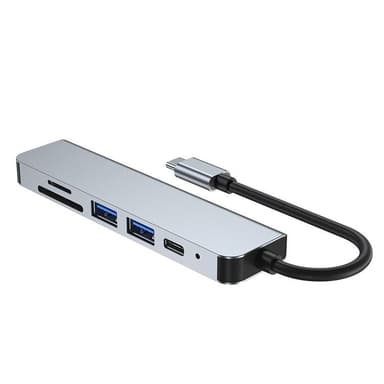 Tech-Protect V4-Hub Adapter 6in1 - Grå