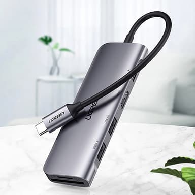 Ugreen 6in1 HUB USB-C Till USB-C, HDMI, SD/TF Kortläsare, 2xUSB-A 3.0