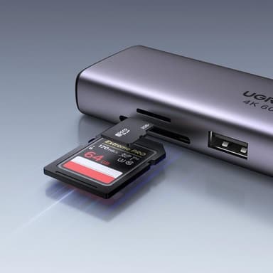 Ugreen 7in1 Multifunktionell USB-C HUB - Grå
