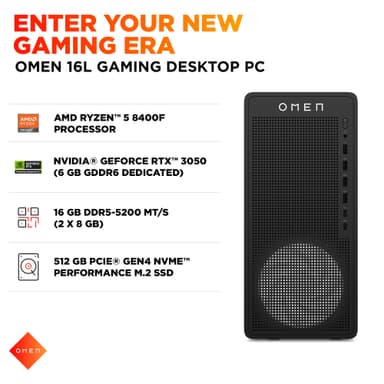 HP OMEN 16L R5-8400F/16/512/3050 sta