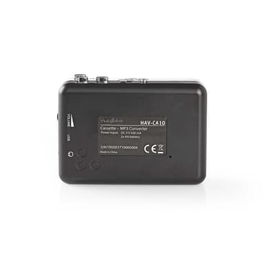 Nedis Cassette Converter | Bärbar | Anslutningsutgång: 1x 3.5 mm / 1x Mini USB | Tillbehör: USB-kabel | Batteridriven / USB ström