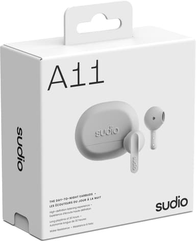 Sudio A11 True Wireless in ear-hörlurar (vita)