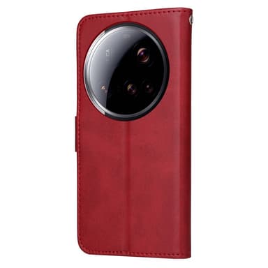 SKALO Xiaomi 15 Ultra 5G PU-läder Plånboksfodral - Röd
