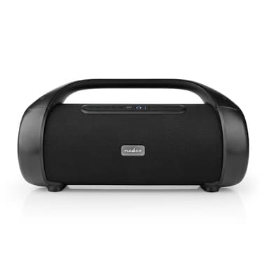 Nedis Bluetooth® Party Boombox | 9.5 timmar | 2.1 | 120 W | Uppspelning av media: AUX / USB | IPX5 | Synkroniseringsbar | Bärhandtag | Festljus | Svart