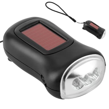 Handdriven LED-ficklampa, Svart