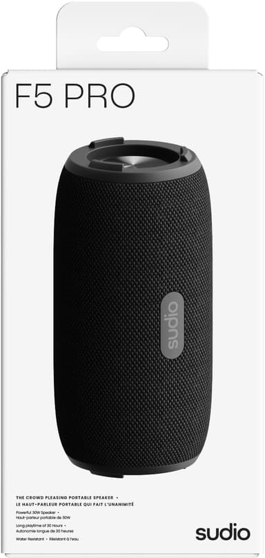 Sudio F5 Pro trådlös bärbar högtalare (svart)