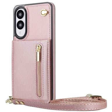 Zipper necklace case Samsung Galaxy S25 Edge - Rosè