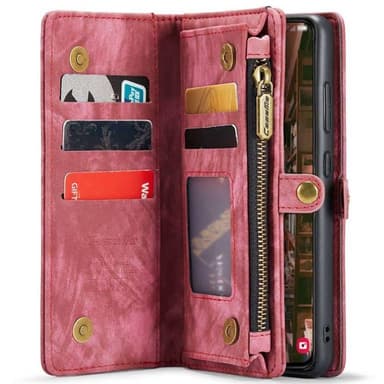 CaseMe mobilfodral 008 8-kort Samsung Galaxy S25 Edge - Röd