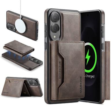 DG-Ming Magking K2 2i1 fodral Samsung Galaxy S25 Edge - Coffee