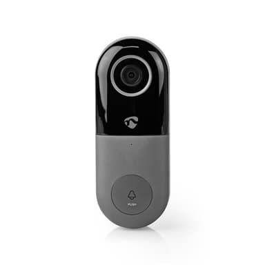 Nedis Smartlife Video Porttelefon | Wi-Fi | Transformator | Full HD 1080p | microSD (ingår inte) / Molnlagring (tillval) | IP54 | Med rörelsesensor | Nattsikt | Grå / Svart