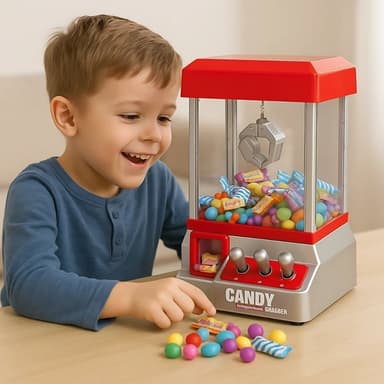 Candy Grabber Slikmaskin – Mini Slush Automat för Godis & Leksaker – Roligt Spel för Barn & Vuxna – Klo Maskin Leksak