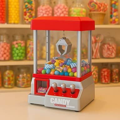 Candy Grabber Slikmaskin – Mini Slush Automat för Godis & Leksaker – Roligt Spel för Barn & Vuxna – Klo Maskin Leksak