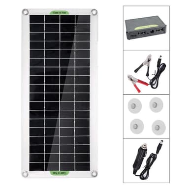 30W Bärbar Solpanel Solar Charge Controller för Camping Bil Båt