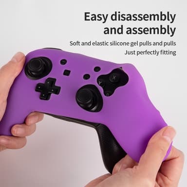 Kompatibel med Nintendo Switch Pro Handkontroll Skal Fodral Silikon - Vit