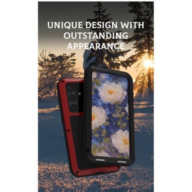 Samsung Galaxy S25 Fodral Pansar skydd Fodral Skal + härdat glas