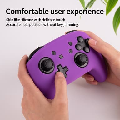 Kompatibel med Nintendo Switch Pro Handkontroll Skal Fodral Silikon - Röd