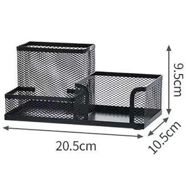 3 fack Metall Skrivbord Organizer Pennhållare Organiserare Förvaring Låda