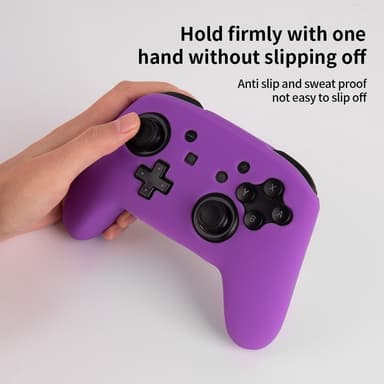 Kompatibel med Nintendo Switch Pro Handkontroll Skal Fodral Silikon - Vit