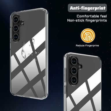 För Samsung Galaxy A26 5G genomskinligt TPU mobilskal + härdat glas