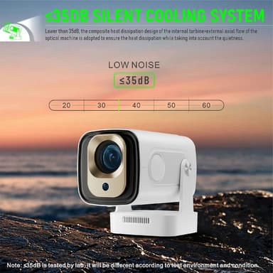 HY260 Pro Projektor 1GB+8GB Android 11.0 WiFi6 BT5.4 hemmabio 200 ANSI Lumen