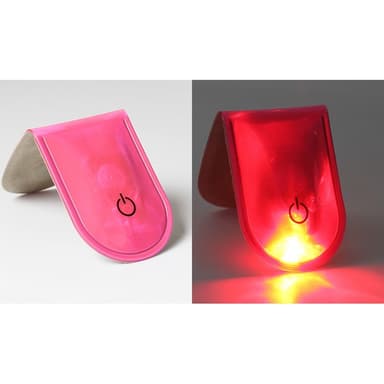 4st LED Ljus Magnetiska Clips Säkerhet Löpning Natt Camping Aktiviteter - Rosa