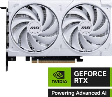 MSI Nvidia GeForce RTX 5060 VENTUS 2X OC 8GB grafikkort (vit)