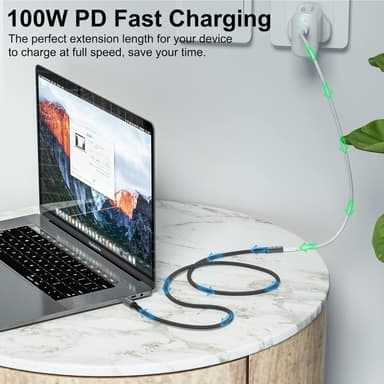 NÖRDIC USB 4 förlängningskabel 2m 40Gbps 100W 8K60Hz