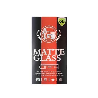 6D Matt Härdat Glas Skärmskydd Svart Ram iPhone 12 Mini