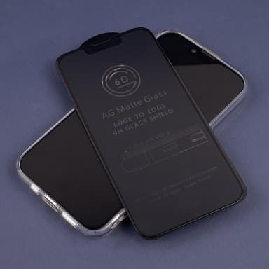 6D Matt Härdat Glas Skärmskydd Svart Ram iPhone 12 Mini