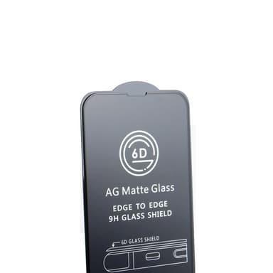 6D Matt Härdat Glas Skärmskydd Svart Ram iPhone 12 Mini