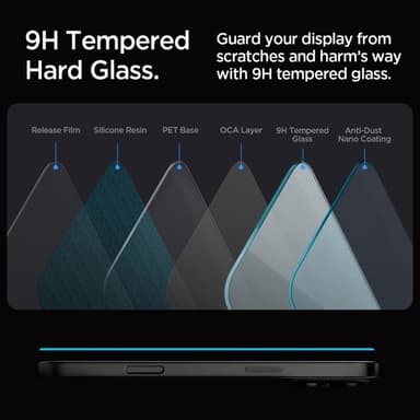 Spigen iPhone 16 Pro Max Skärmskydd Härdat glas TR. EZ Fit