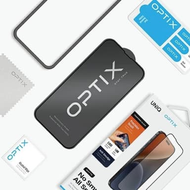 UNIQ iPhone 15 Plus/14 Pro Max Härdat Glas Skärmskydd Optix Matte frosted