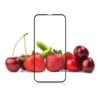 Mocolo iPhone 15 Härdat Glas Skärmskydd Silk Printing - Svart