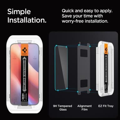 Spigen iPhone 16 Pro Max Skärmskydd Härdat glas TR. EZ Fit