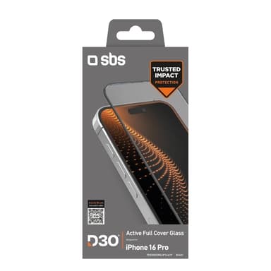 SBS iPhone 16 Pro Härdat Glas Skärmskydd D30 - Svart
