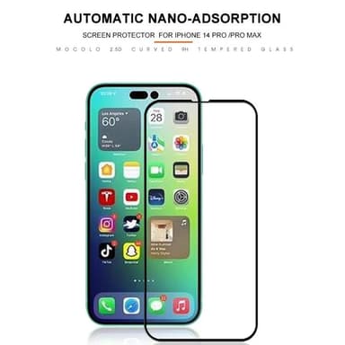 MOCOLO iPhone 14 Pro Max Härdat Glas Skärmskydd Full Glue HD - Svart