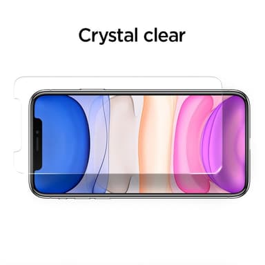 SPIGEN Härdat Glas Skärmskydd Alm Fc iPhone 11 Svart