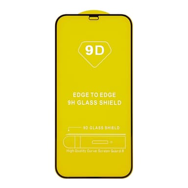 Härdat glas 9D iPhone 12 Pro Max svart ram