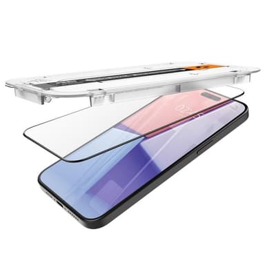 Spigen iPhone 15 Pro Max Härdat Glas Skärmskydd 'EZ' Fit - Svart
