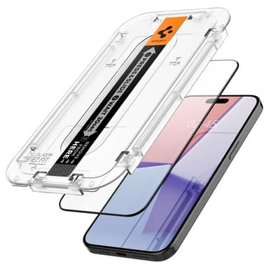 Spigen iPhone 15 Pro Max Härdat Glas Skärmskydd 'EZ' Fit - Svart