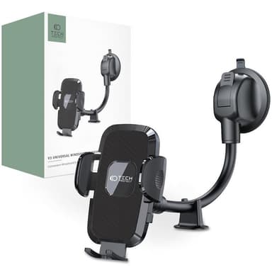 Tech-Protect V3 Long Arm Windshield Och Dashboard Bilhållare - Svart