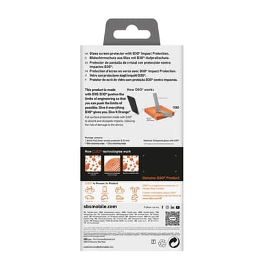 SBS iPhone 16 Plus/15 Plus Härdat Glas Skärmskydd D30 - Svart