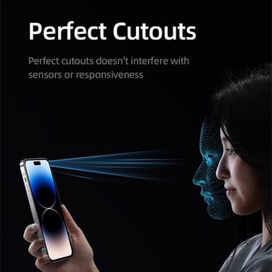 USAMS iPhone 14 Pro Max Härdat Glas Skärmskydd US-BH806 Full Glue HD