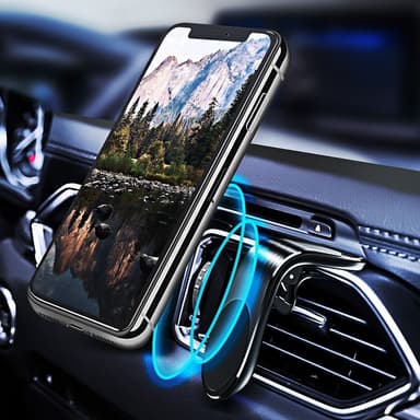 Universell LUFTUTLOPP Mobilhållare för luftventil svart