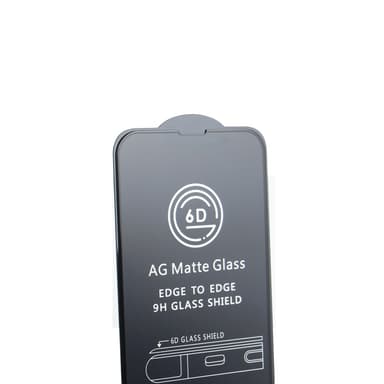 Skyddsglas 6D Matt för iPhone, Härdat Glas med Svart Ram
