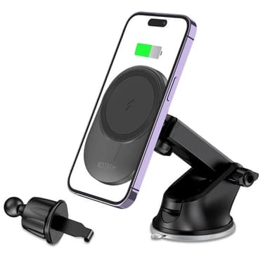 Tech-Protect Magsafe Trådlös Bilhållare Dashboard And Vent Mount - Svart