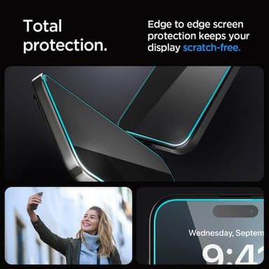 Spigen iPhone 15 Plus/16 Plus Härdat Glas Skärmskydd Privacy