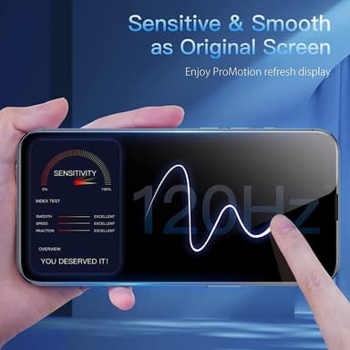 [1-PACK] iPhone 15 Pro Max Härdat Glas Skärmskydd - Svart
