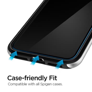 SPIGEN Härdat Glas Skärmskydd Alm.Tr Slim 2-Pack iPhone 11