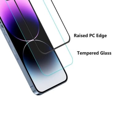 [1-PACK] iPhone 15 Pro Max Härdat Glas Skärmskydd - Svart
